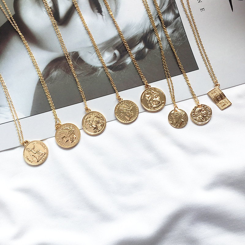 Title 1, Vintage gold coin necklace