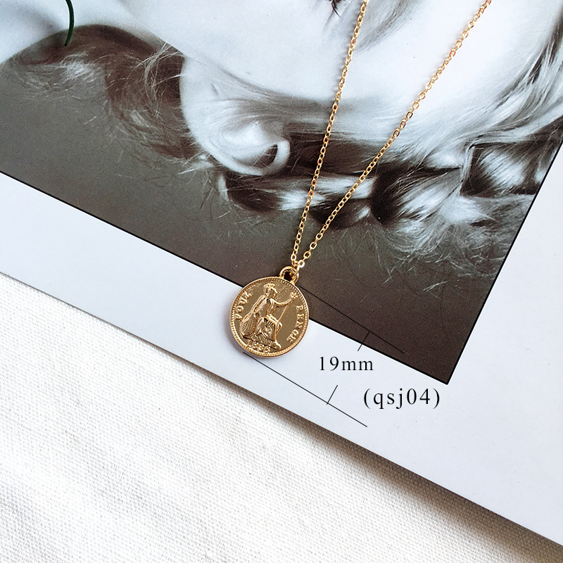 Title 2, Vintage gold coin necklace