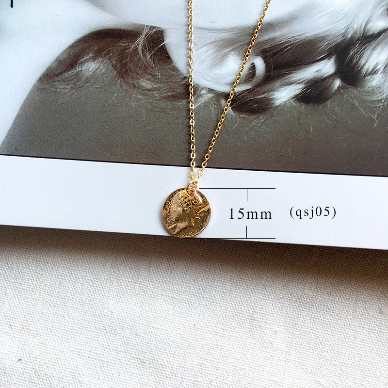 Title 3, Vintage gold coin necklace