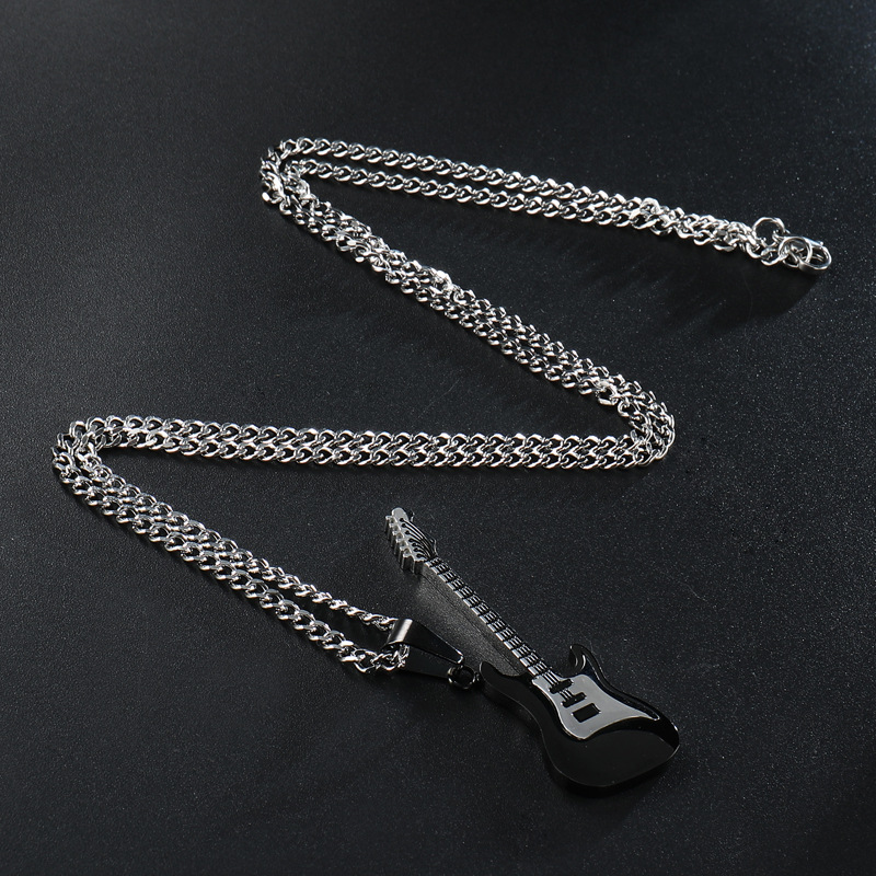 Title 19, Stainless steel guitar pendant necklace