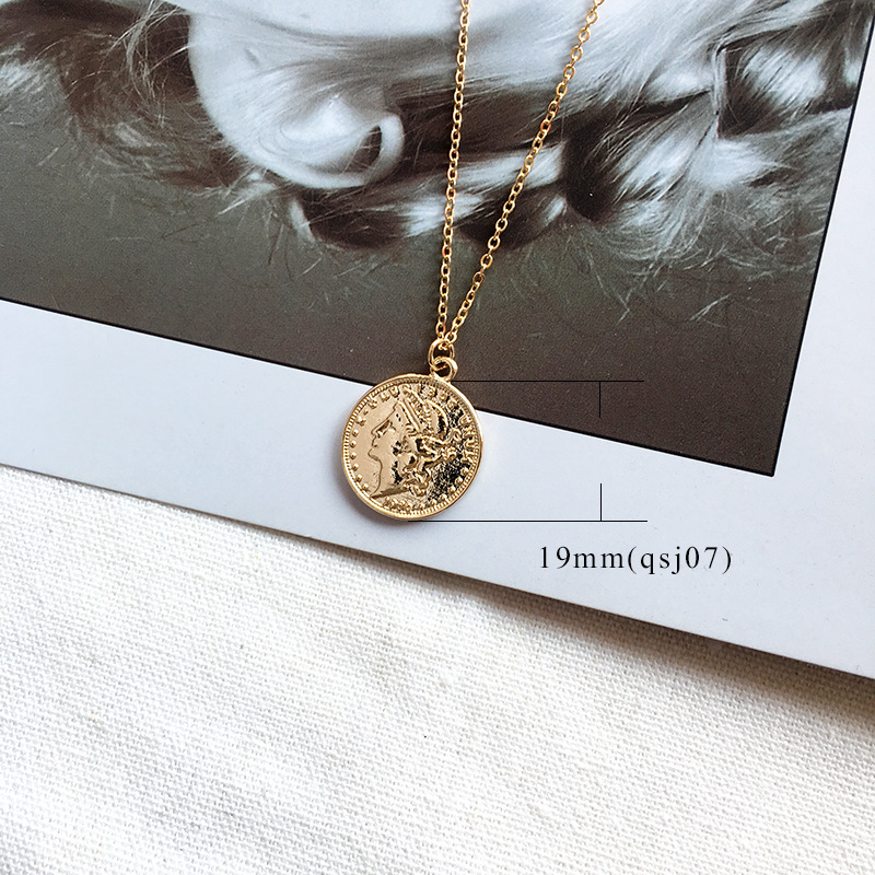 Title 5, Vintage gold coin necklace