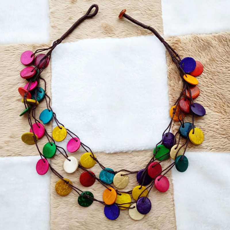 Title 8, Multi-layer hand-woven necklace