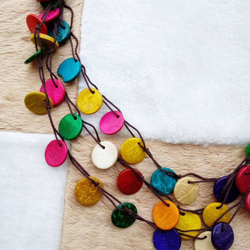 Title 10, Multi-layer hand-woven necklace