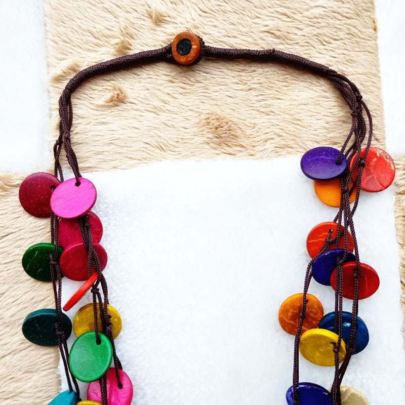 Title 12, Multi-layer hand-woven necklace