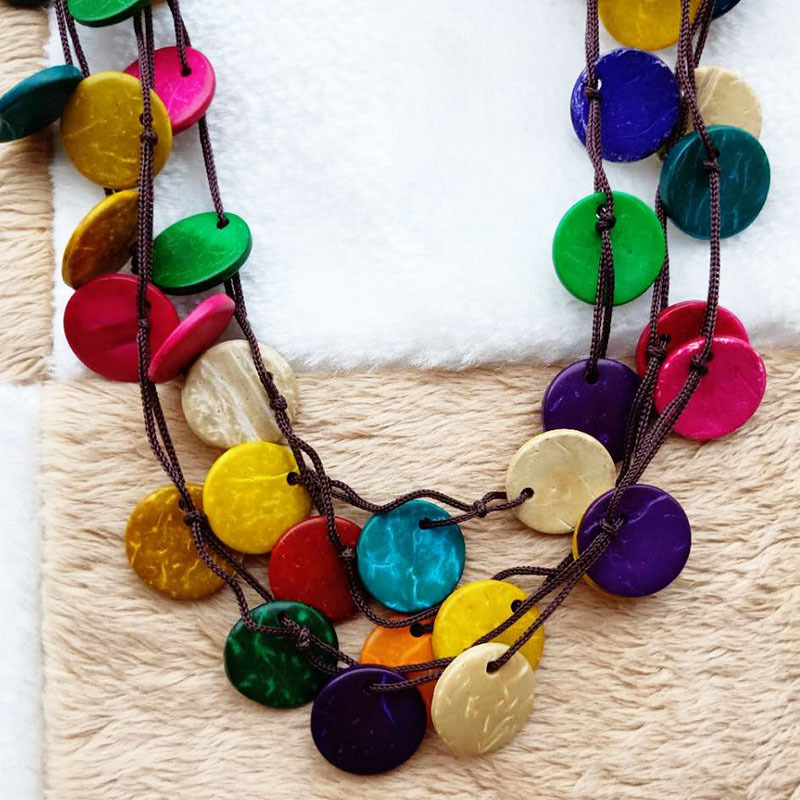 Title 13, Multi-layer hand-woven necklace