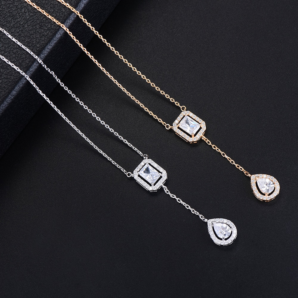 Title 1, Micro-inlaid zircon necklace