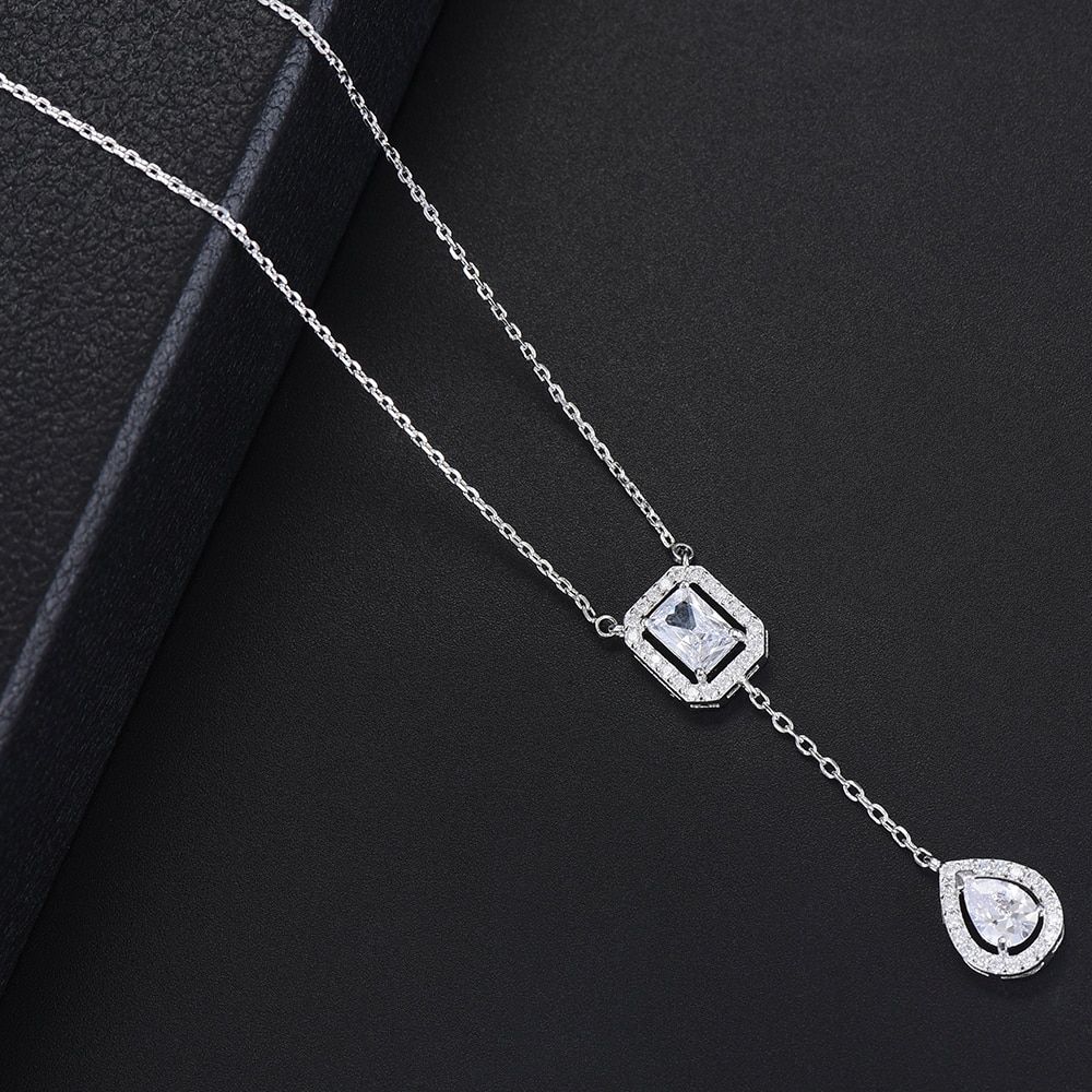 Title 2, Micro-inlaid zircon necklace