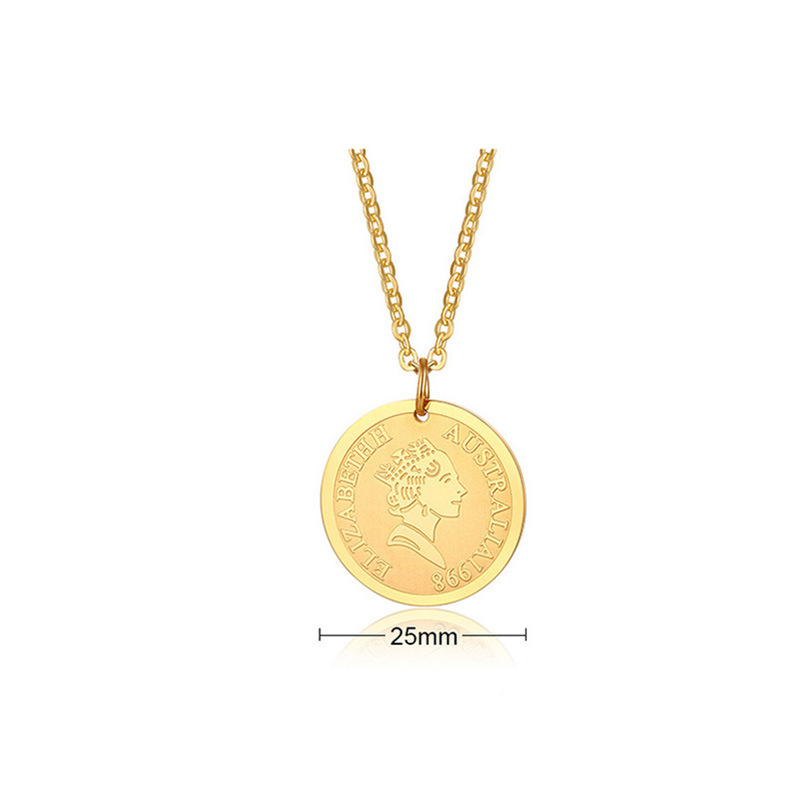 Title 5, Queen Gold Coin Coin Clavicle Necklace