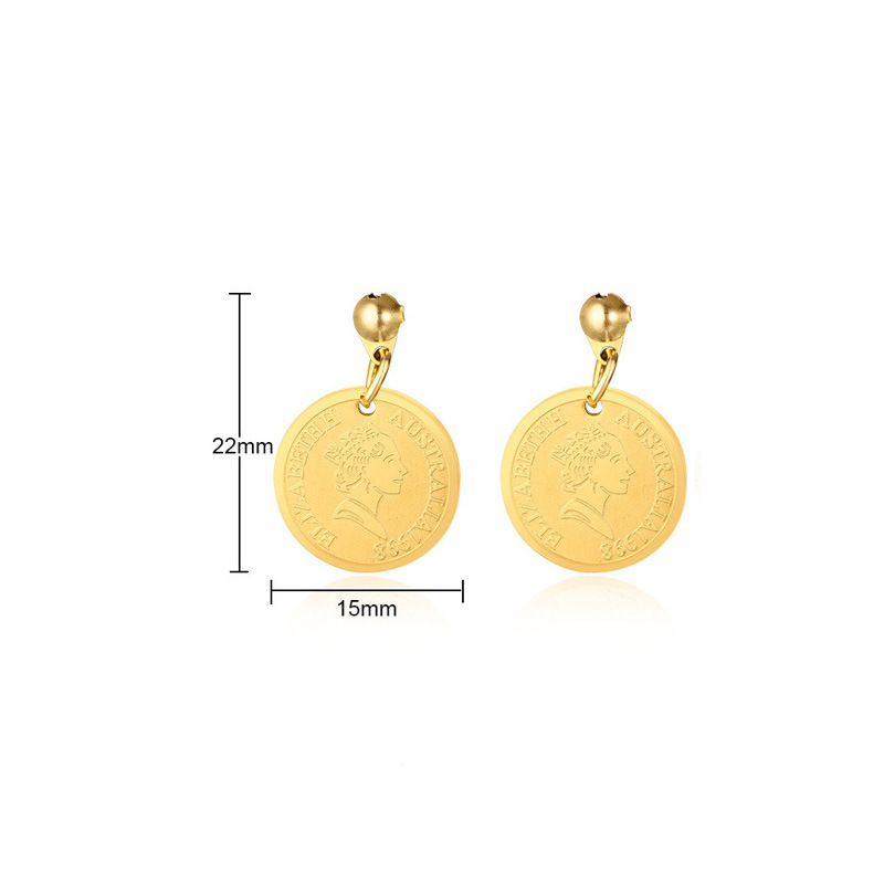 Title 6, Queen Gold Coin Coin Clavicle Necklace