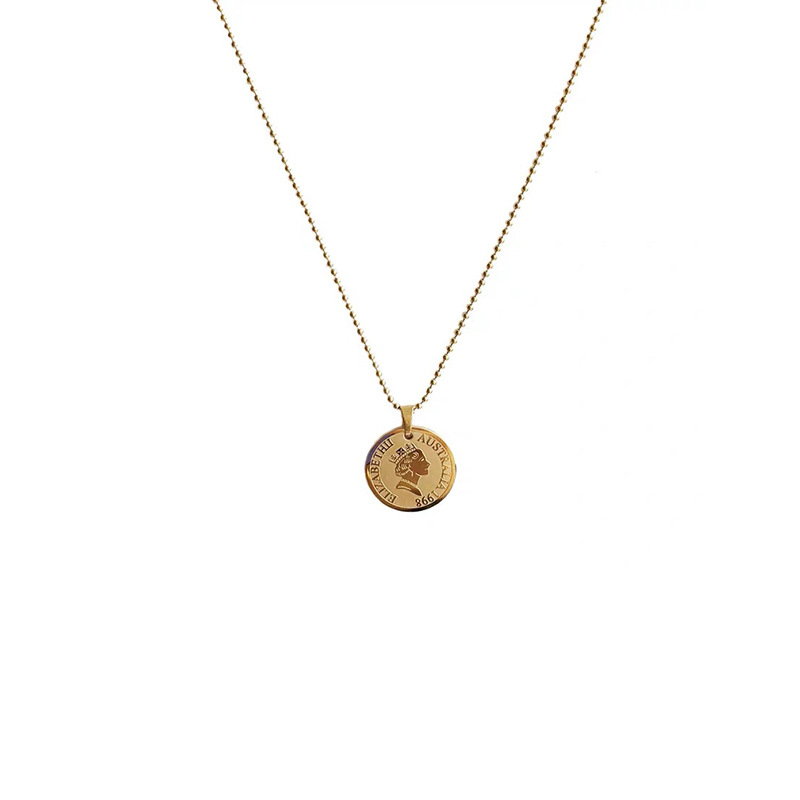 Title 15, Queen Gold Coin Coin Clavicle Necklace