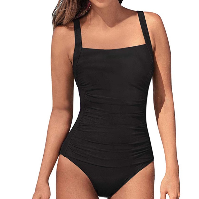 Title 2, Womens swimwear featuring solid shoulder strap...