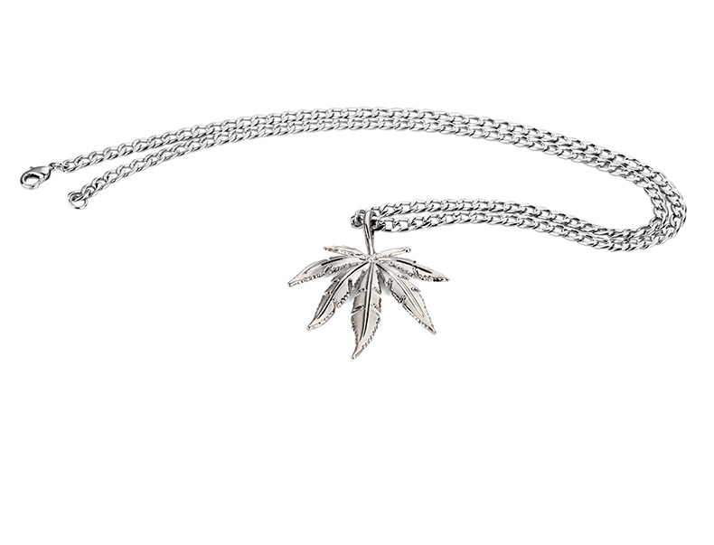 Title 12, Hip hop street dance hemp leaf necklace jewelry