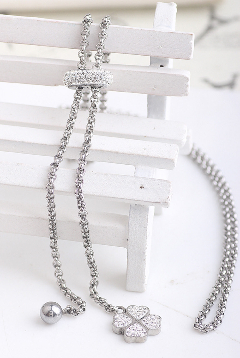 Title 5, Titanium steel adjustable necklace