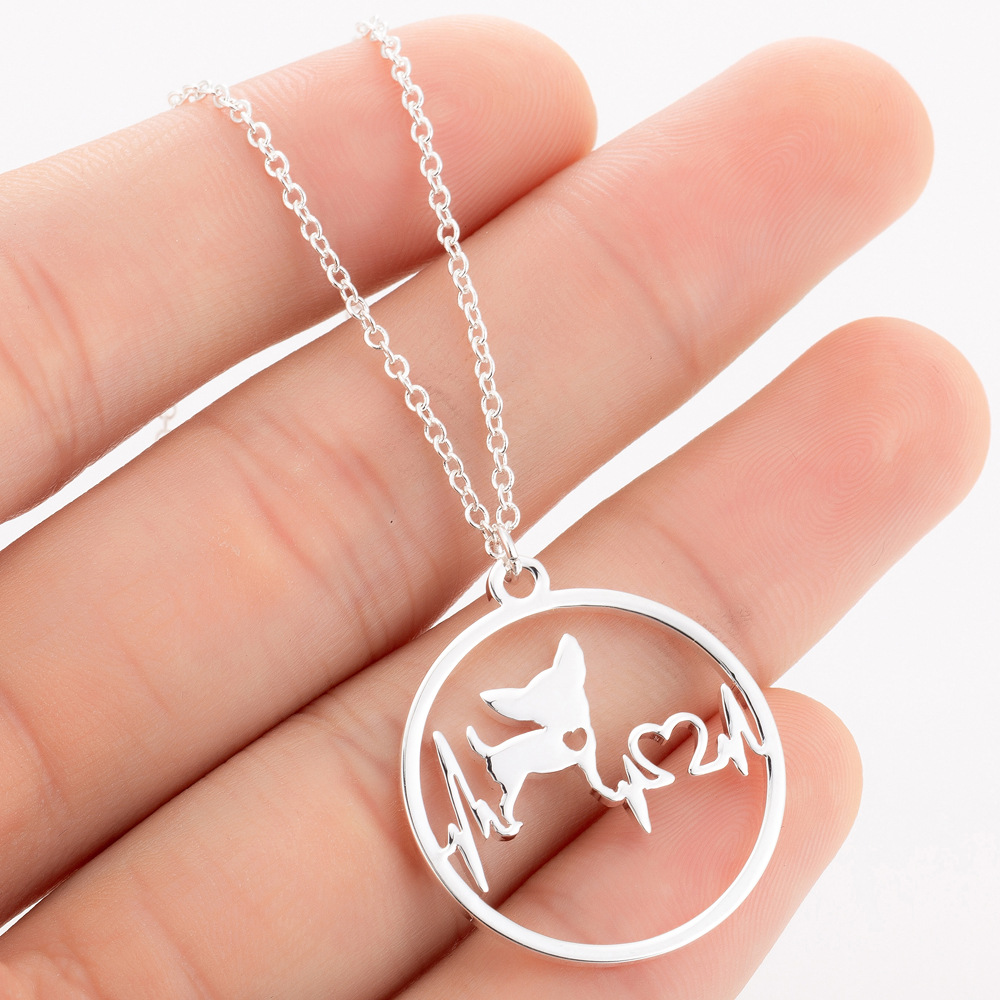 Title 5, Round Animal Heartbeat Necklace