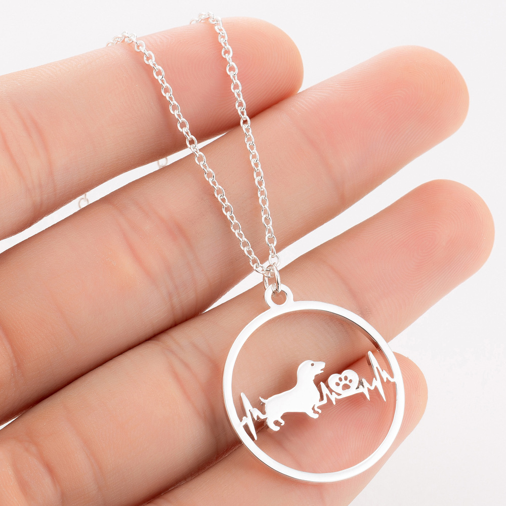 Title 7, Round Animal Heartbeat Necklace