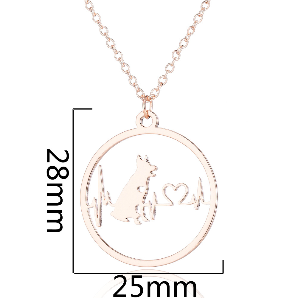 Title 10, Round Animal Heartbeat Necklace