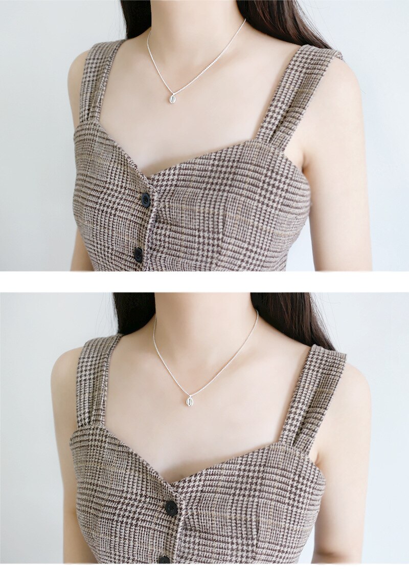 Title 4, Coffee bean short clavicle necklace