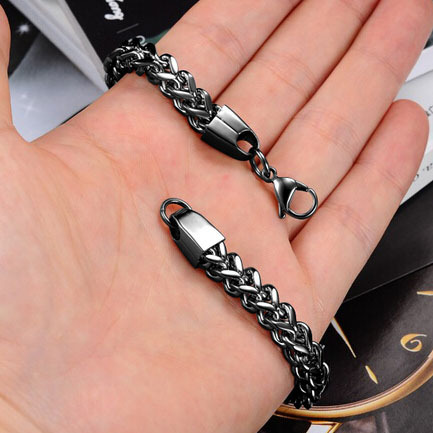 Title 6, Fashionable simple titanium steel mens bracelet