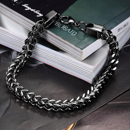 Title 9, Fashionable simple titanium steel mens bracelet