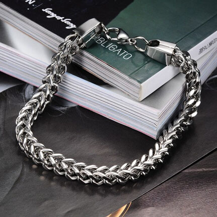 Title 10, Fashionable simple titanium steel mens bracelet