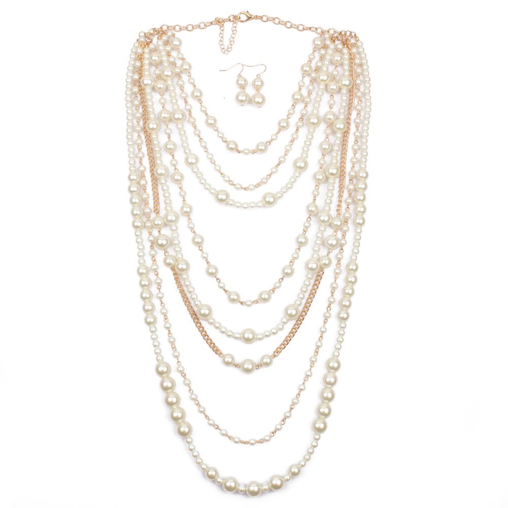 Title 2, Multi-layer pearl necklace