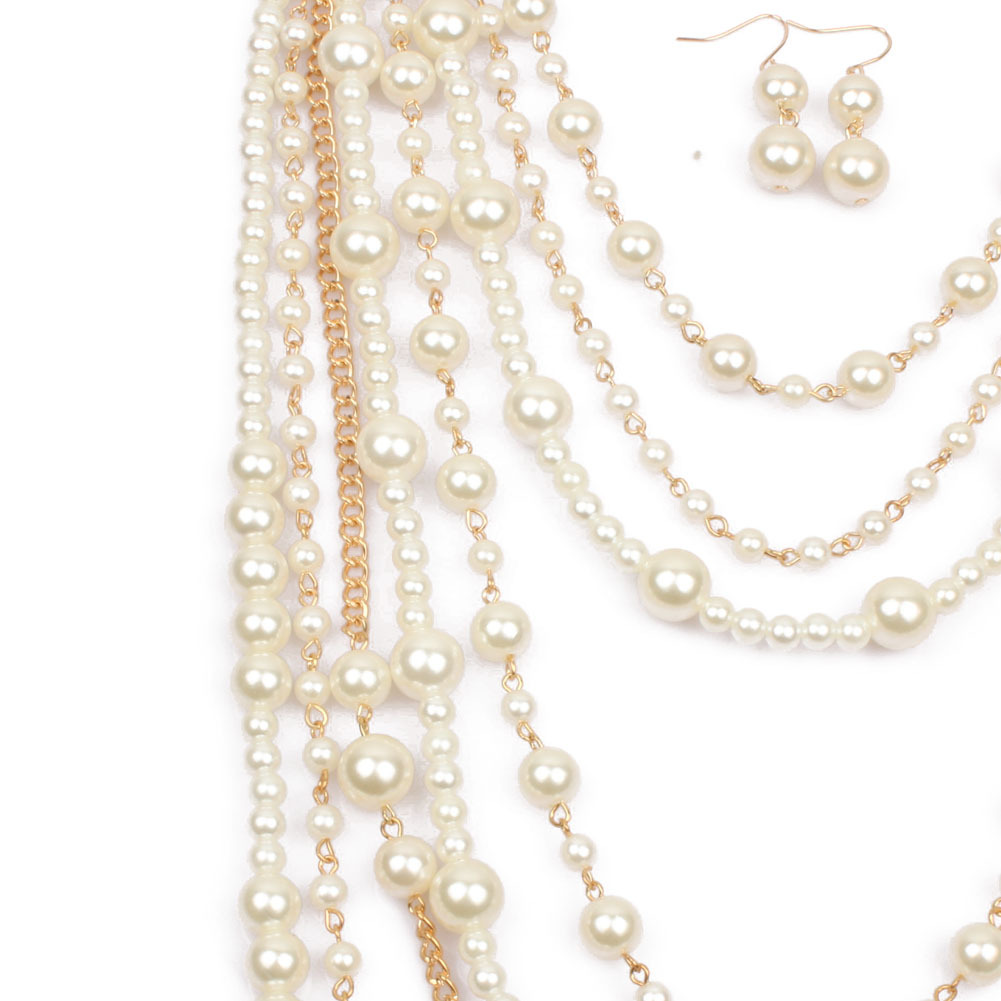 Title 5, Multi-layer pearl necklace