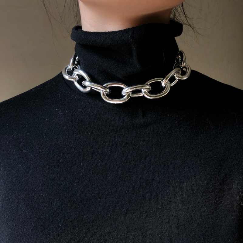 Title 17, Choker exaggerated punk style lady necklace