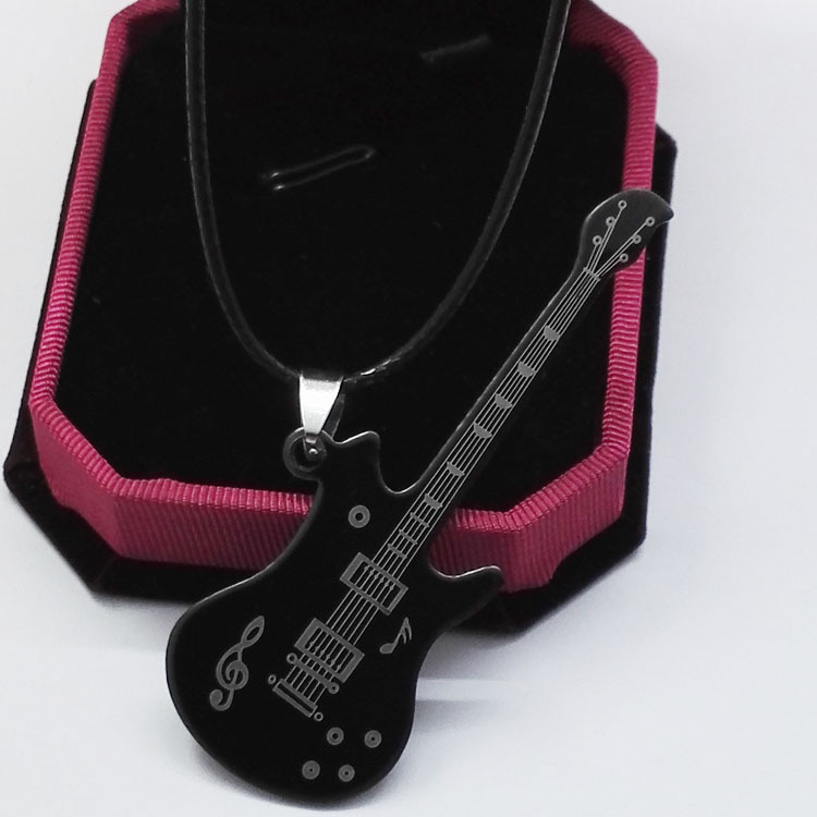 Title 2, Fashion Musical Guitar Necklace Sweater Chain U...