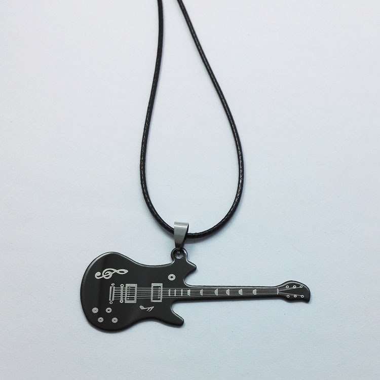 Title 5, Fashion Musical Guitar Necklace Sweater Chain U...