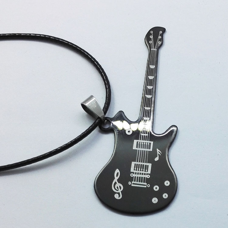 Title 6, Fashion Musical Guitar Necklace Sweater Chain U...