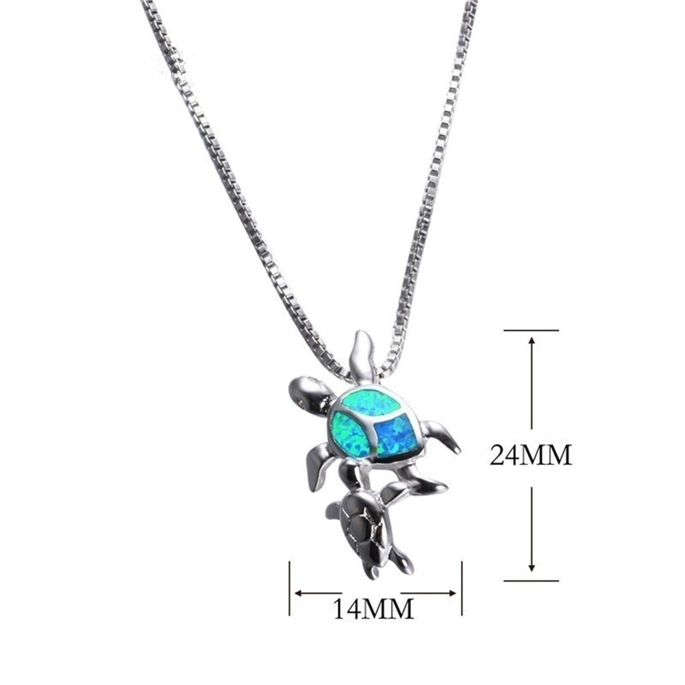 Title 1, Opel Crystal Necklace Turtle Wild Hanging