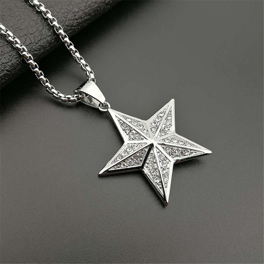 Title 4, Stainless steel pentagram necklace