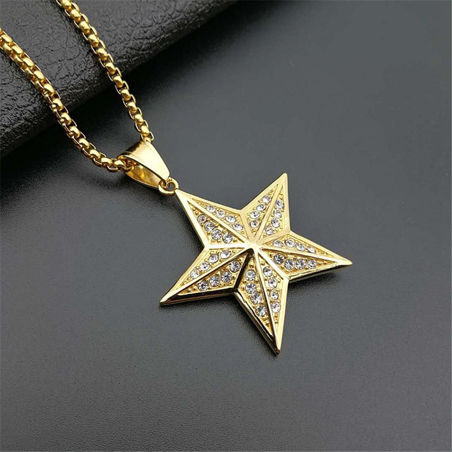 Title 5, Stainless steel pentagram necklace