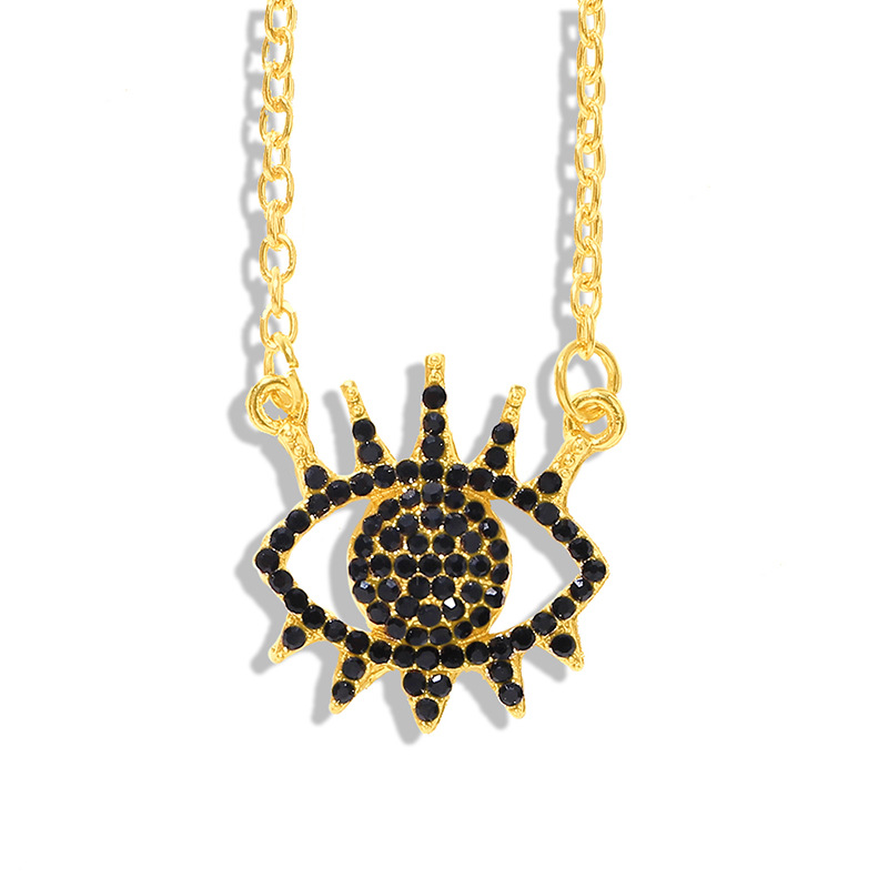 Title 4, Personalized diamond devil eye necklace