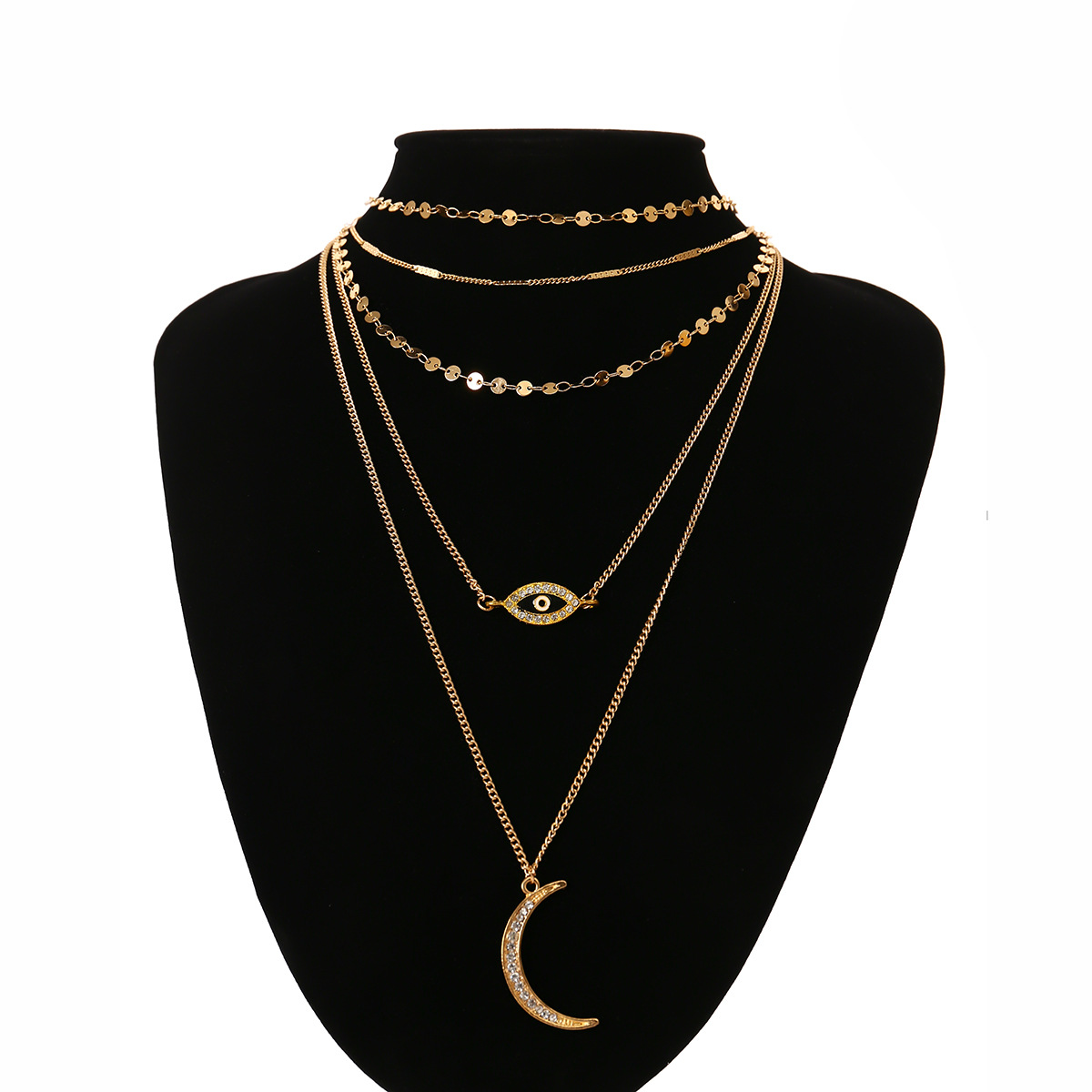 Title 9, Retro exaggerated multi-layer necklace