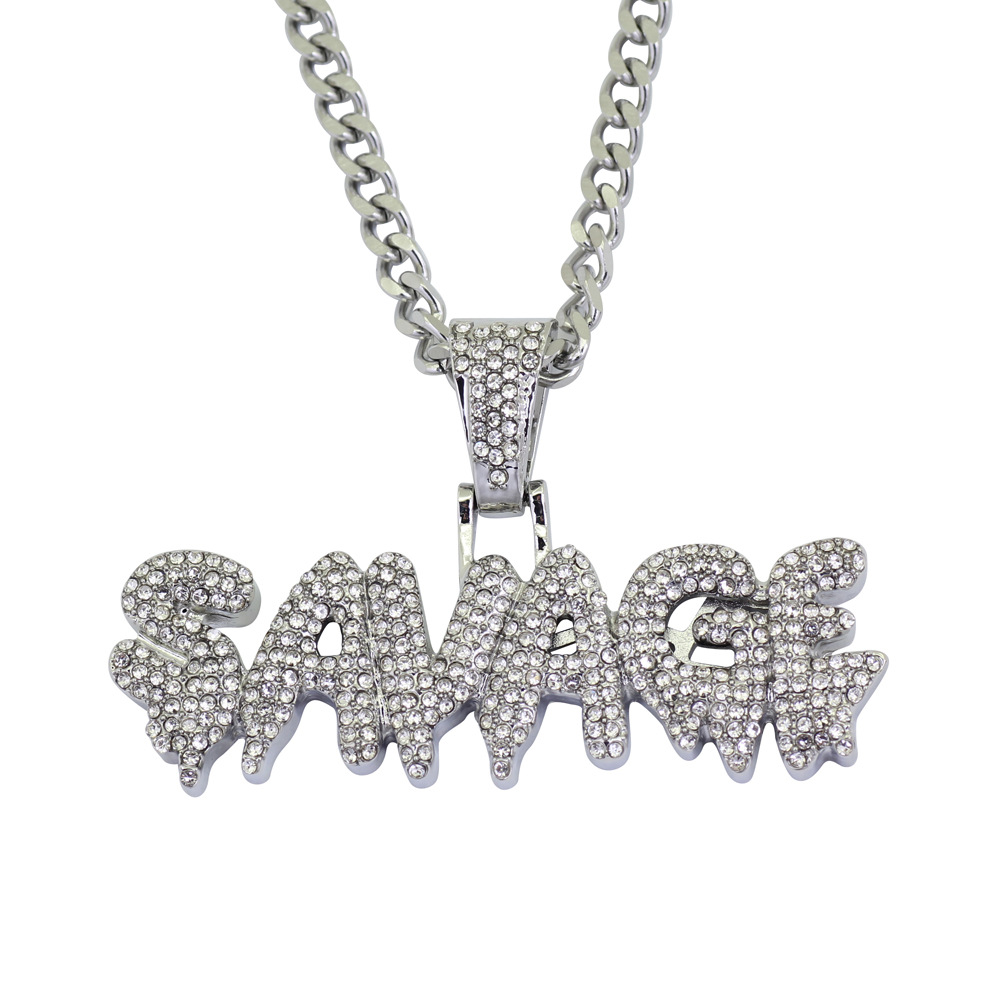 Title 8, Shiny Wild Letter Ice Necklace