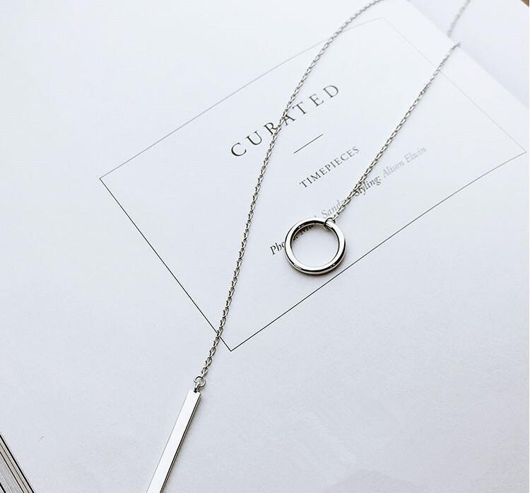 Title 3, Circle necklace female long sweater chain