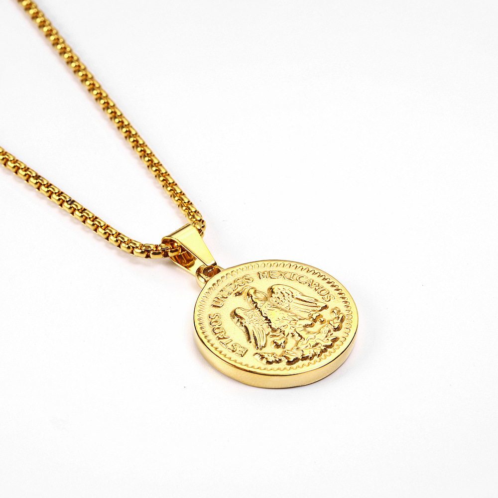 Title 4, Souvenir gold pendant titanium steel