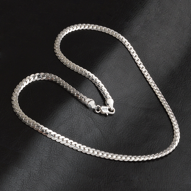 Title 1, Silver-plated mens necklace