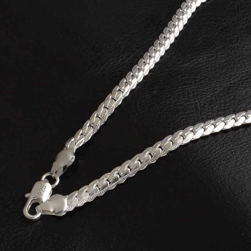 Title 4, Silver-plated mens necklace