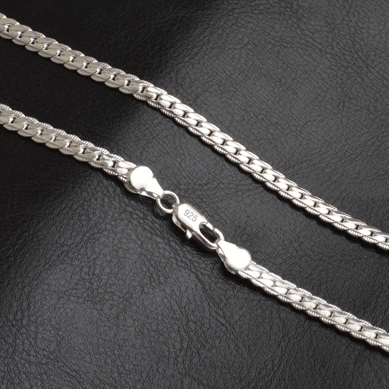 Title 5, Silver-plated mens necklace