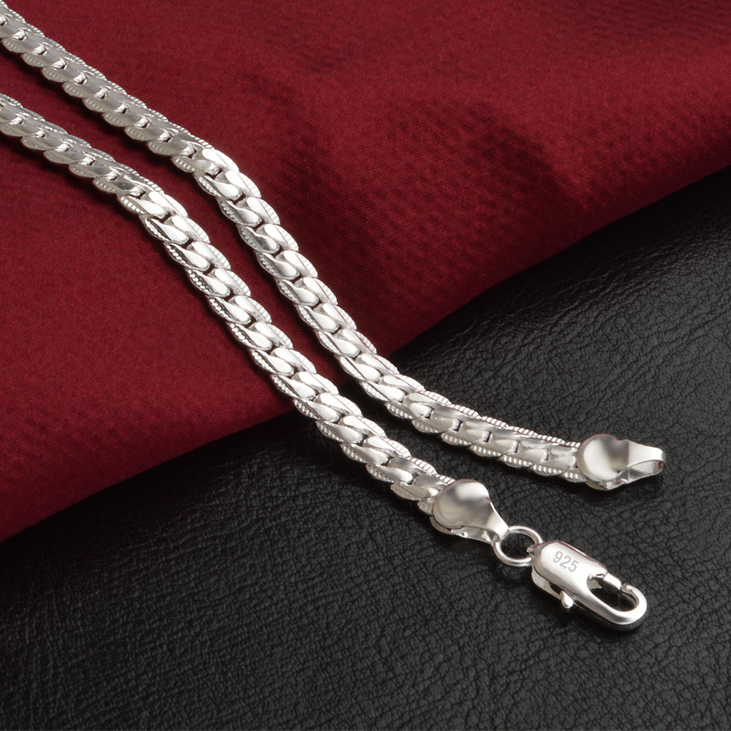 Title 6, Silver-plated mens necklace