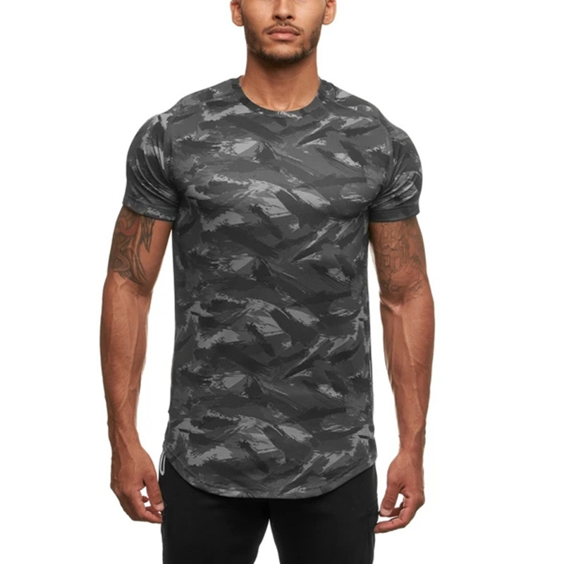 Title 2, Fitness Camouflage T-Shirt MenS Breathable Wic...