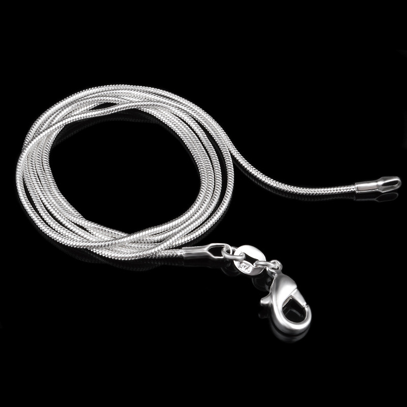 Title 1, Silver Plated Necklace 1mm 16 18 20 22 24 26 28...