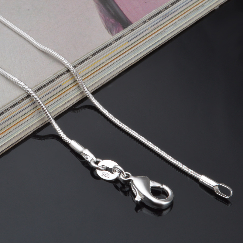 Title 6, Silver Plated Necklace 1mm 16 18 20 22 24 26 28...