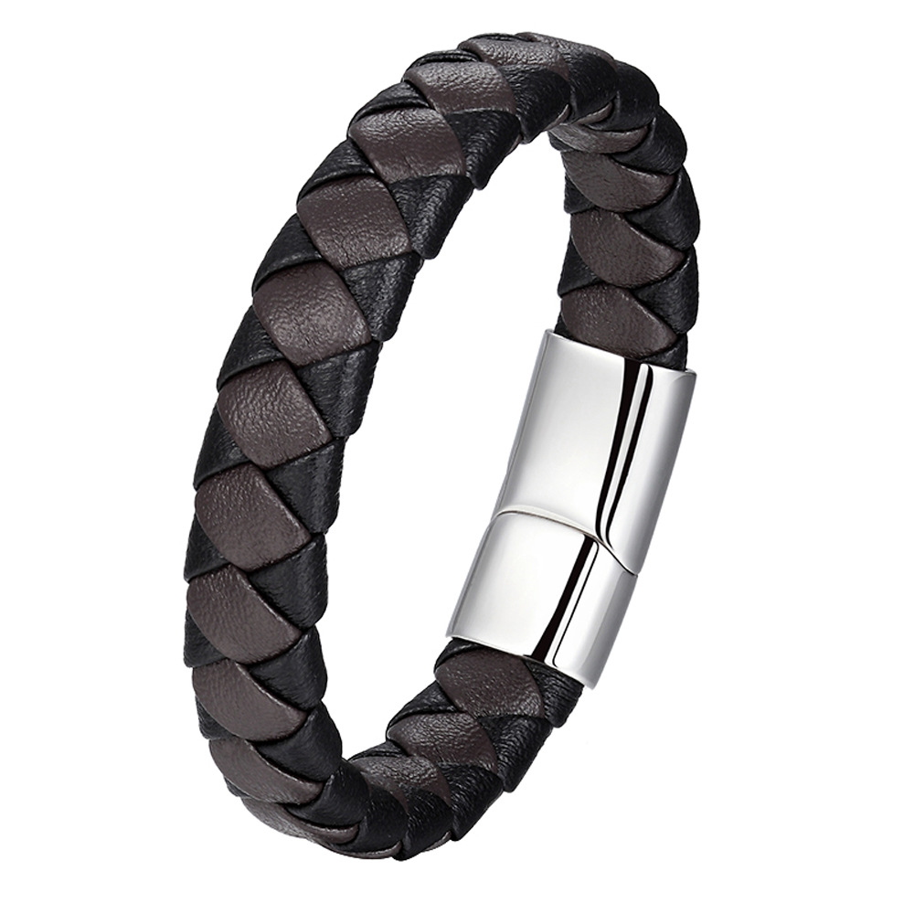 Title 1, Bracelet en cuir marron noir bracelet en cuir m...