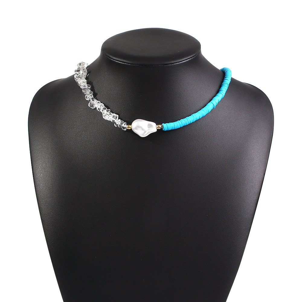 Title 4, Artificial Crystal Pearl Woven Necklace