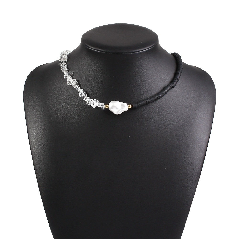 Title 5, Artificial Crystal Pearl Woven Necklace