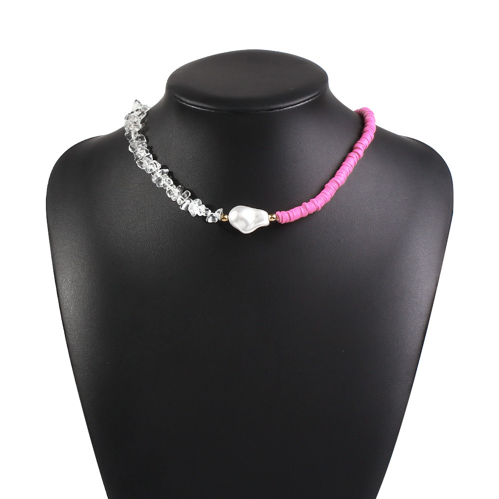 Title 6, Artificial Crystal Pearl Woven Necklace