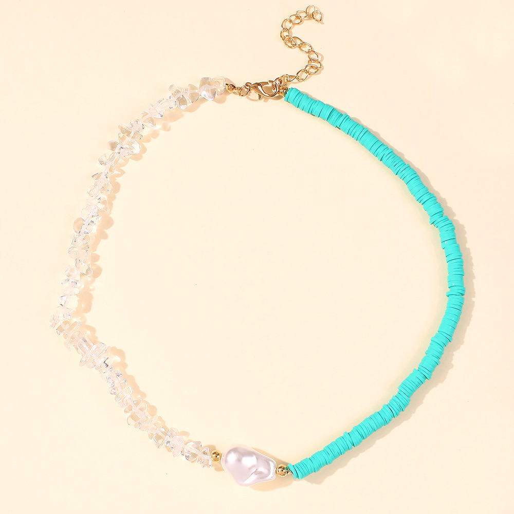 Title 8, Artificial Crystal Pearl Woven Necklace